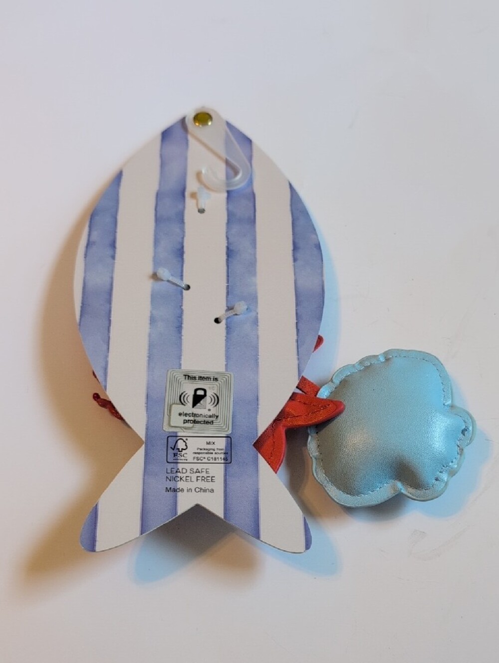 piper·k Sea Life Bag Charm Keychain - Red & Light Blue - Picture 6 of 6
